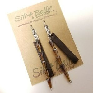 Leather & Bead Earrings